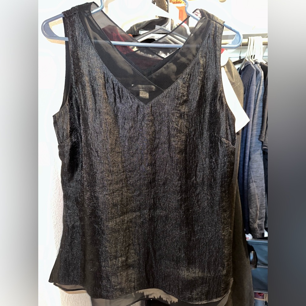 Black chiffon style blouse
